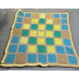 Afghan/Blanket/Throw - Handmade Crocheted - 40x41 - Great  Gift Item